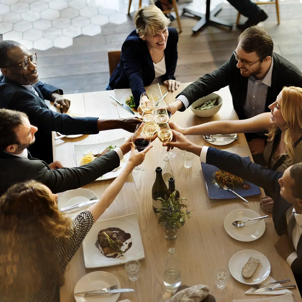 Happy Guests enjoying Corporate Catering And Private Functions In Melbourne by White Knight Catering Service