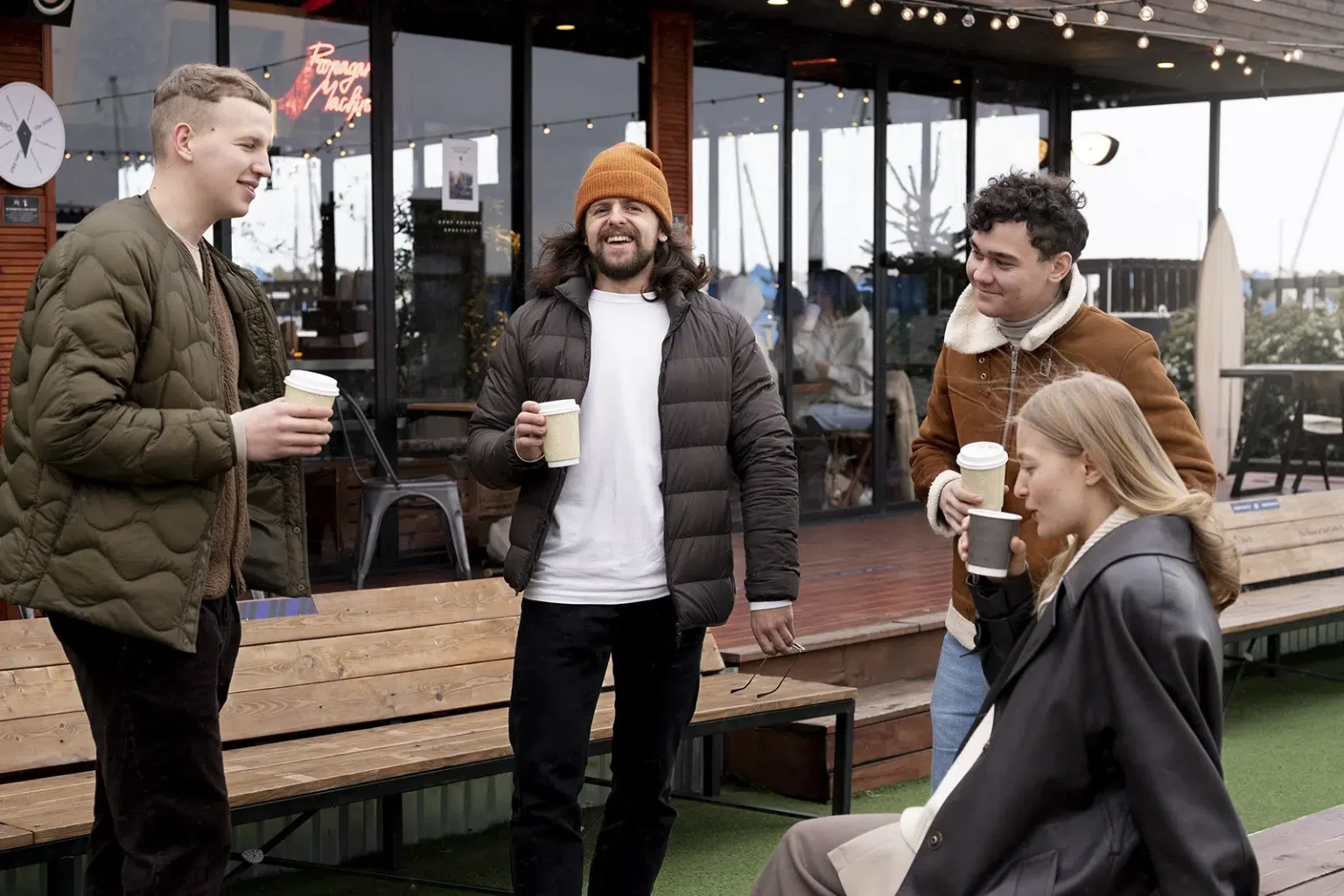 Parents and Friends drinking coffee and Catering For Sporting Clubs in Melbourne