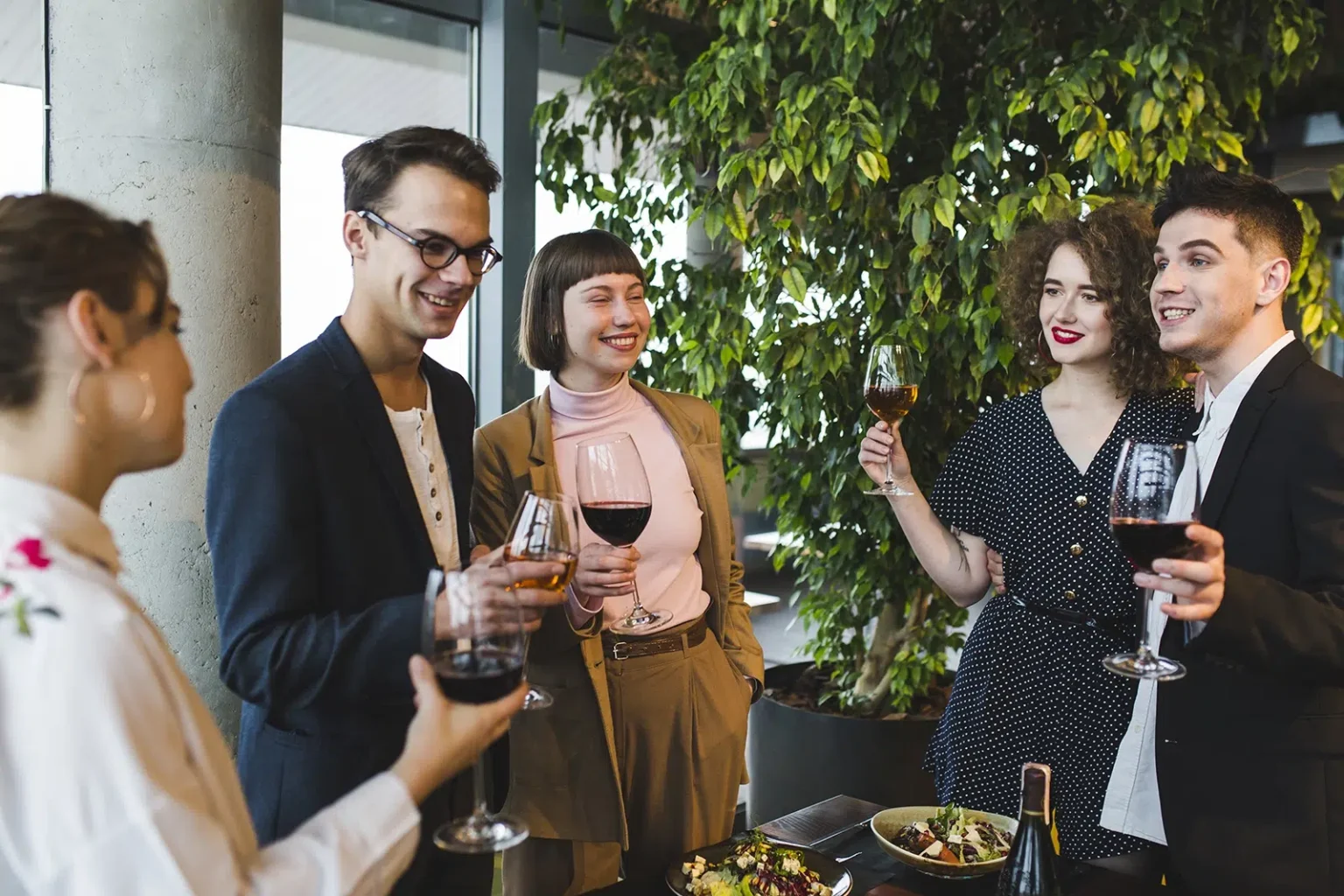 Engagement Party Catering In Melbourne with a couple enjoying drinks with family and friends
