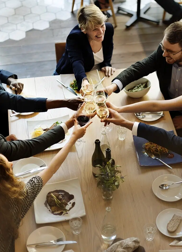Happy Guests enjoying Corporate Catering And Private Functions In Melbourne by White Knight Catering Service